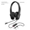 Dual Microphone Wireless Wired Call Center Headset with ENC Noise Reduction & One-Key Mute
