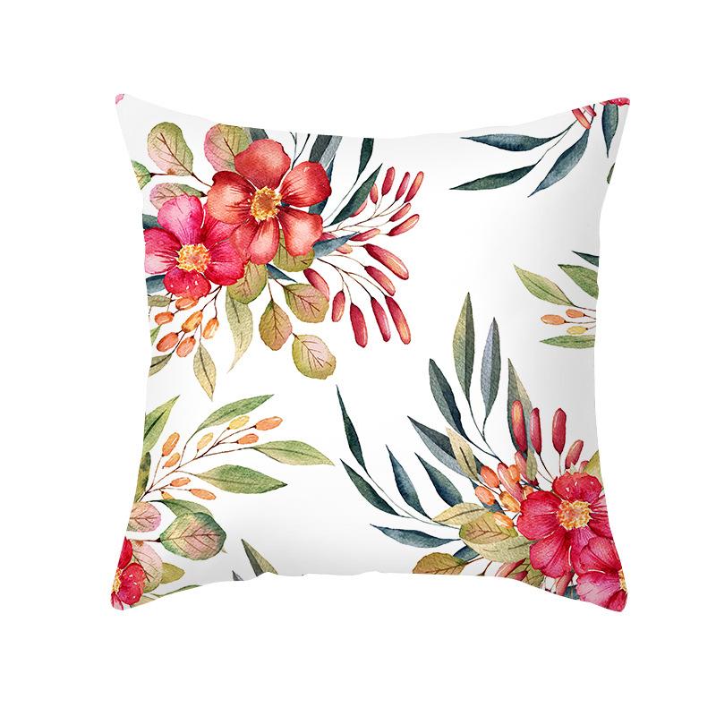 Home Decor Tropical Floral & Flamingo Throw Pillow Covers Pattern Cushion Cover Suitable For Sofa Bedroom Car Pillow Cover