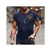 Men's 3D Printed T-Shirt Vintage pattern printing Short Sleeve O-Neck Pullover casual top