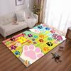 Colorful Paw Print Pattern Non-slip Rug Suitable for Living Room and Bedroom Sofas