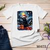 Christmas Black Cat Starry Night Retro Cat Art Kids T-Shirt Unisex T-shirt 10