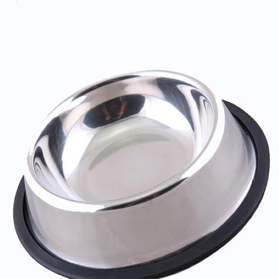 1 Pc Stainless Steel Durable Pet Dog Cat Feeding Food Non Slip Bowl Dish