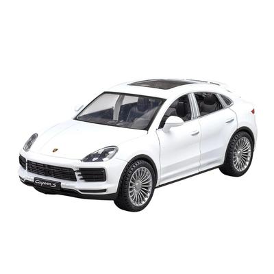 La mia macchina 1:24 Porsche Cayenne S Modello Auto in Metallo pressofuso a Tirare Indietro - Bianco