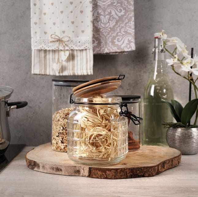 Jar with Bamboo Lid - Universal Storage Container