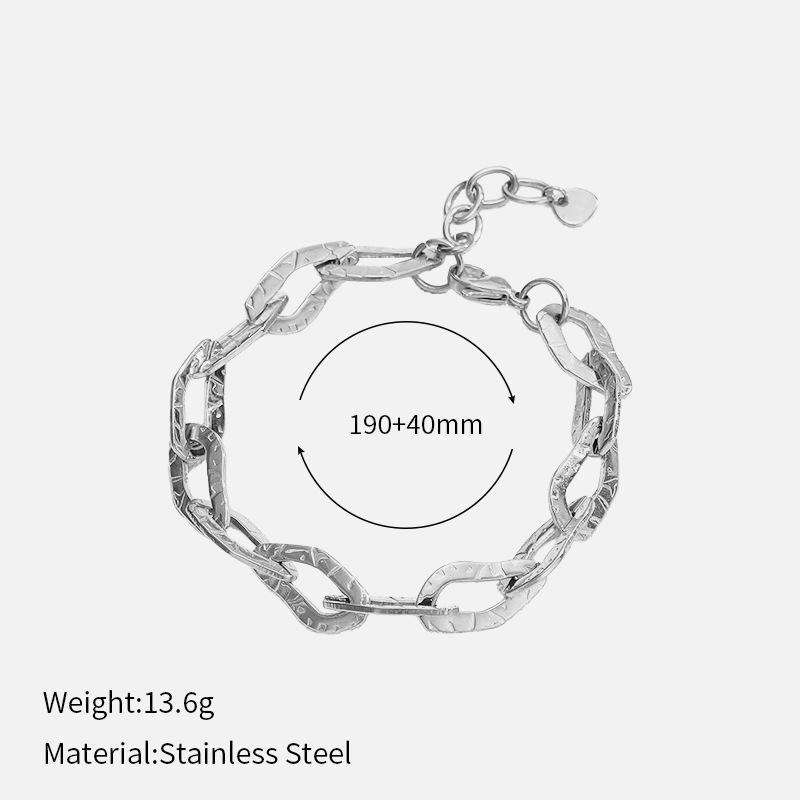 European and American Stainless Steel Bracelet Electroplating Does Not Fade Titanium Steel Necklace Simple and Exquisite Light Luxury Jewelry Chain 