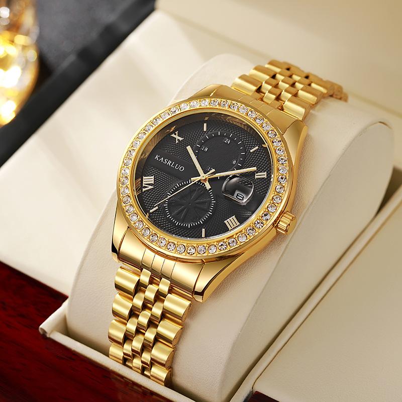 Casaro Men S Watch Business Simple Fashion Trend Calendar Steel Belt Waterproof Men S Watch men s model-41mm diameter