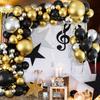 New Year Decor Balloons Garland Black Gold Confetti Balloon Arch Kit Graduation Birthday Party Baby Shower Wedding Decoration