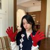 Warm Lining Touch Screen Gloves Stretchable Cartoon Bear Gloves  Outdoor Sports