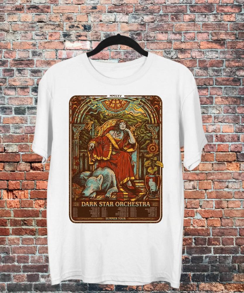 Dark Star Orchestra Summer Tour White Cotton Full Size S-5XL Unisex T-Shirt M
