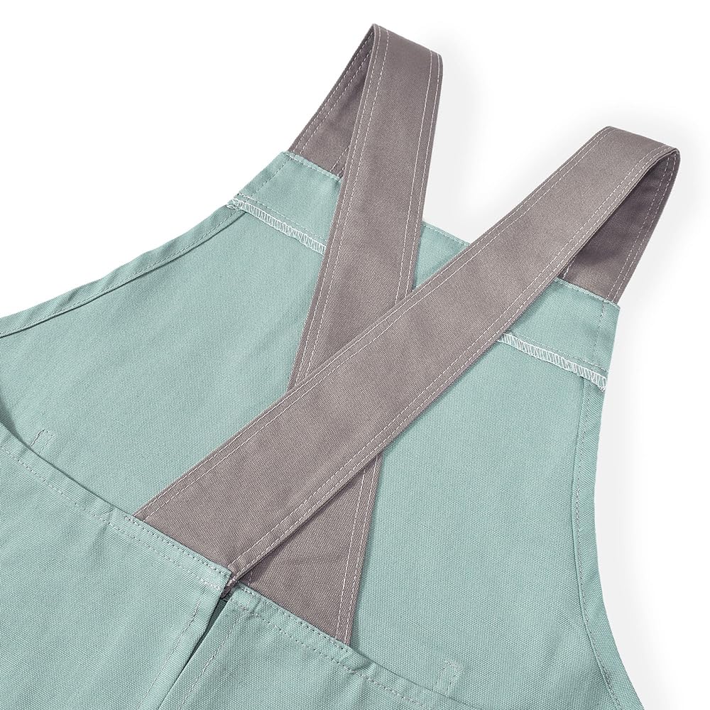 COLORFUL CANDY STYLE Back Cross Apron Dull Plain Dull Turquoise Boys Just Put It On Children's (100-120cm) Children's N7909410-NVL