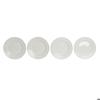 Assiette plate - DKD Home Decor - Blanc - Porcelaine - Lot de 4 - Dimensions 19x19 cm