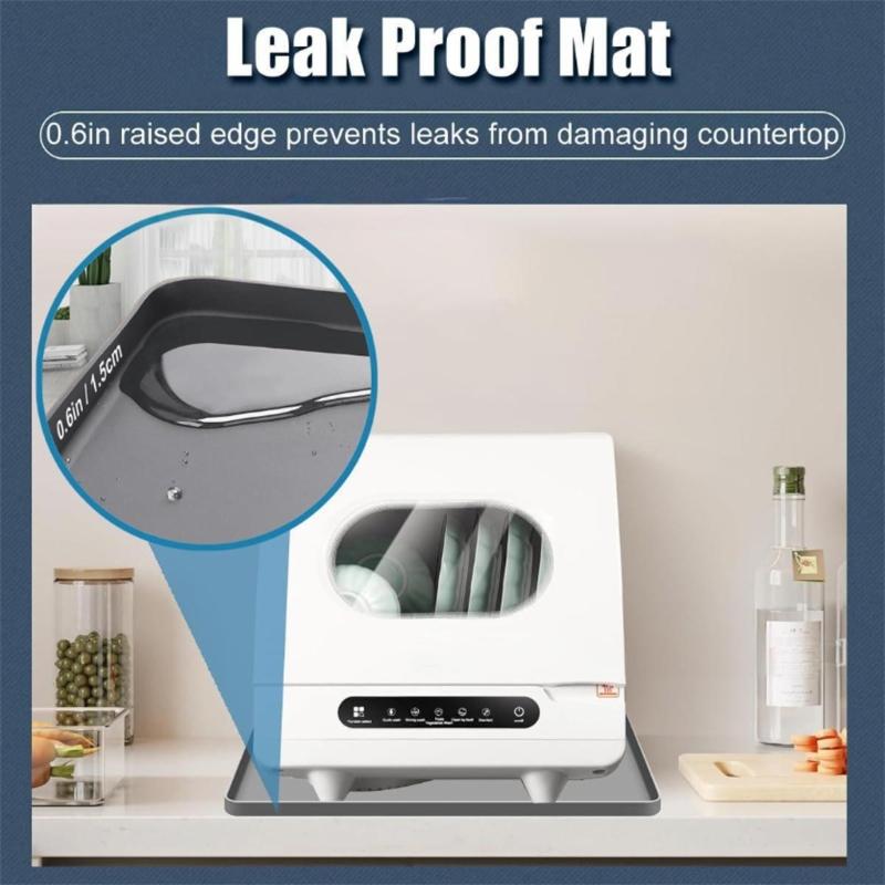 Covoraș de Uscare Vase din Silicon Antiderapant Ușor de Curățat Covoraș pentru Chiuvetă Mare Rezistent la Căldură Covoraș pentru Scurgător de Vase pentru Bucătărie Mașină de Spălat Vase