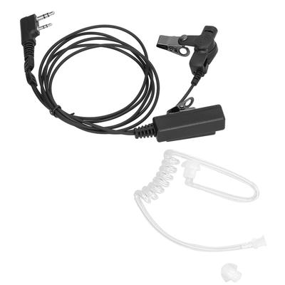 K Head Walkie Talkie Earpiece Transparent Acoustic Tube PTT Button Noise Reduction for Baofeng