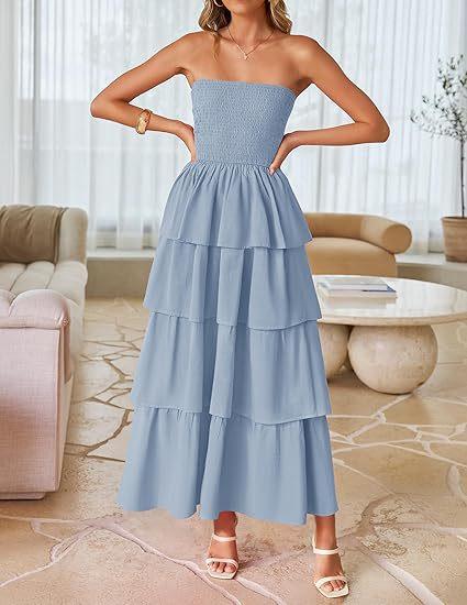 European and American women's clothing popular sleeveless off-the-shoulder pleated layered tube top long vest skirt