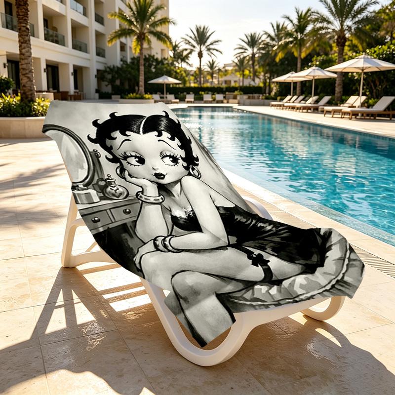 Doll Print Beach Towel Design, Soft, Lightweight. for Home Bathroom, Spa, Pool, Yoga, Surfing, Camping, Gift for Family, Friend
