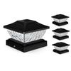 6/4/2/1 Pezzi Luce Solare a LED Quadrata per Recinzione Lampada Bianca/Calda Lampada per Colonne di Ville Testata di Pilastro di Cancello per Recinzione Lampada a LED Decorazione per Casa Giardino