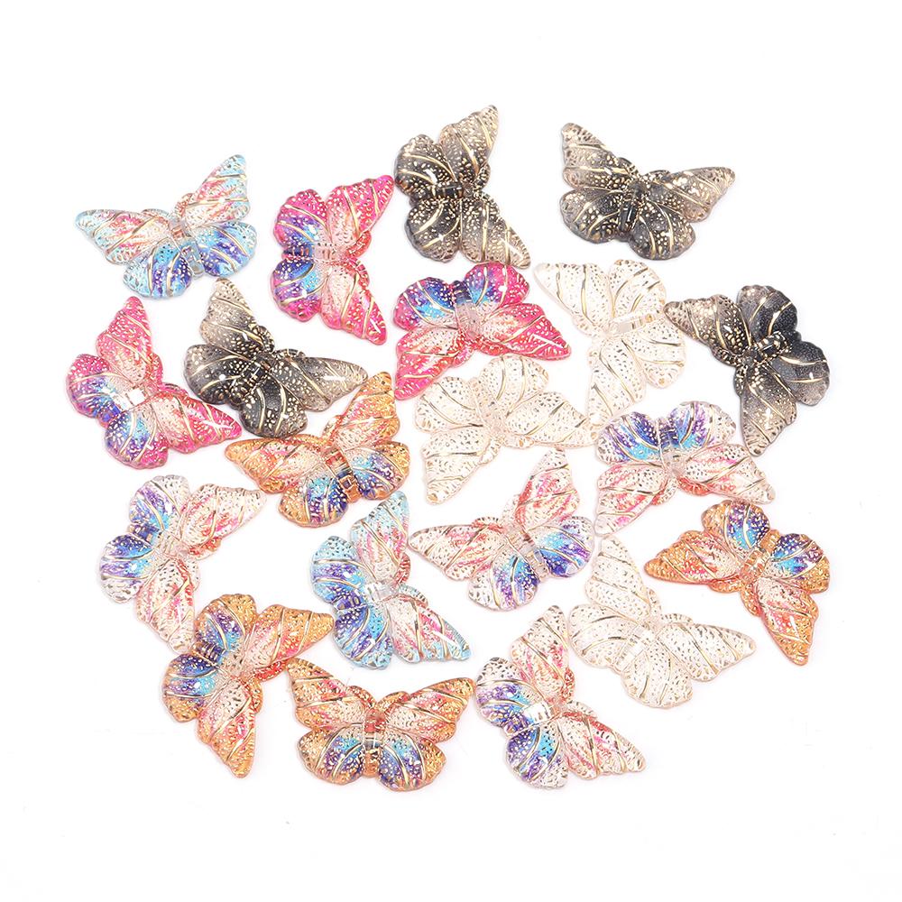 New Acrylic Butterfly Accessories Butterfly Pendant for Women Bracelet Necklace Choker DIY Jewelry Making Accessories Wholesale