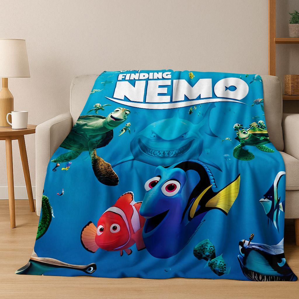 HD Cartoon Finding Nemo Underwater World Flannel Blanket,Warm and Cozy Soft Throw Blanket for Home Bedroom Bed Sofa Picnic Cover
