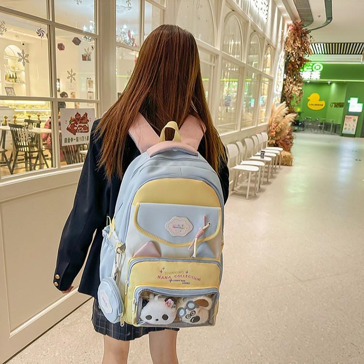 Large Capacity Backpack, Sweet and Cute Fashion Backpack, Macaron Color, Small Fresh Backpack.