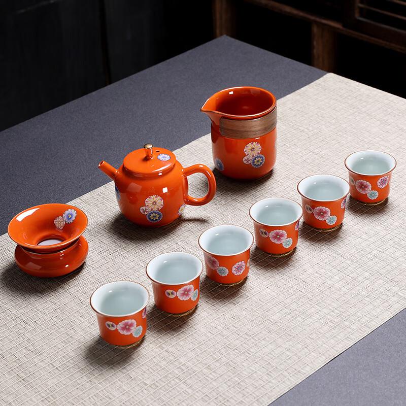 Minimalist Peacock Green Kung Fu Tea Set