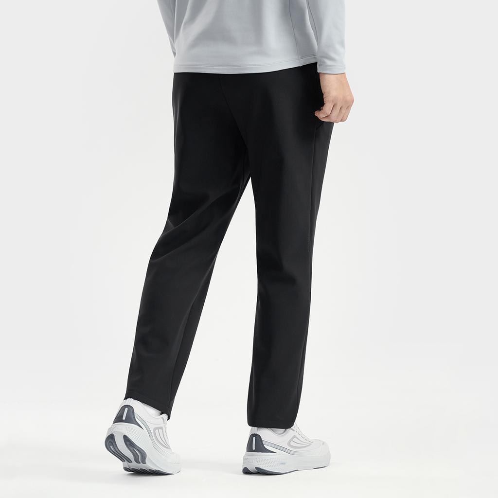 Fila Fleece Lined Warm Simple Comfortable Versatile Knitted Sports Pants Men Bottoms Deep-Black A11M541605FBK