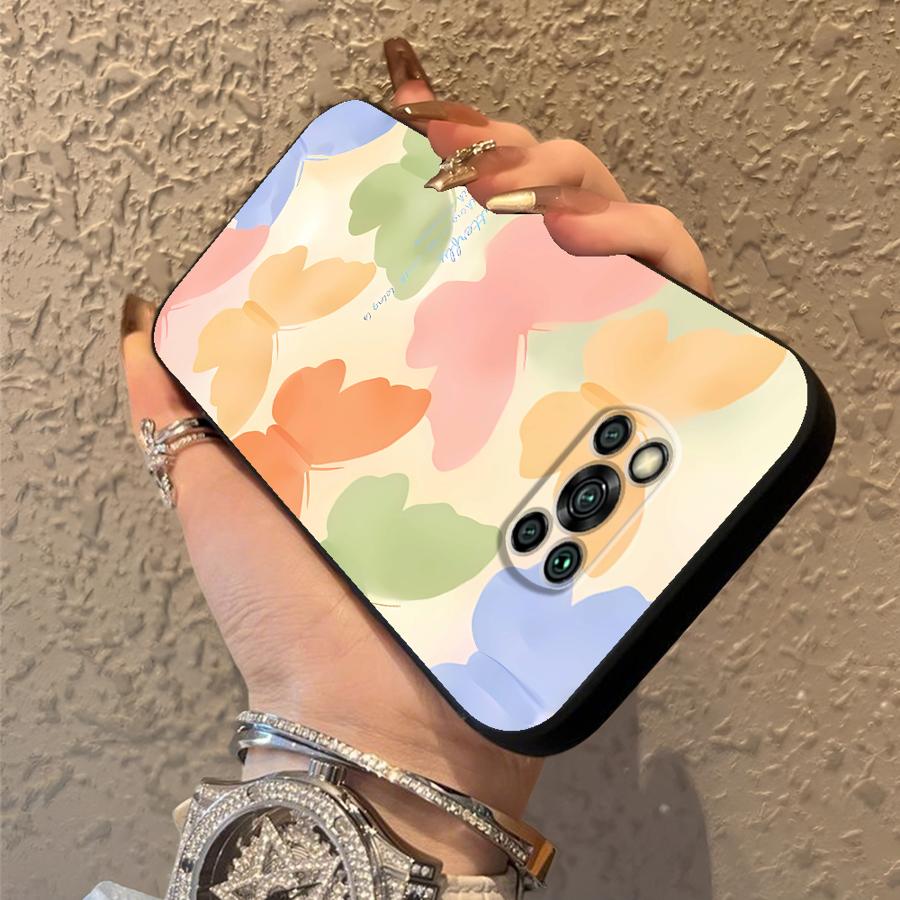 Cartoon Butterfly Case for Xiaomi Poco F8 M5 C61 C50 F1 X3 X4 X5 X7 Pro C75 F3 M3 M4 M7 C71 Funda Phone Cover