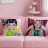 classic artist Hikari Shimoda Cushion Cover Soft  EasyWash Pillow Case  Versatile for Couch Bed Travel and Office