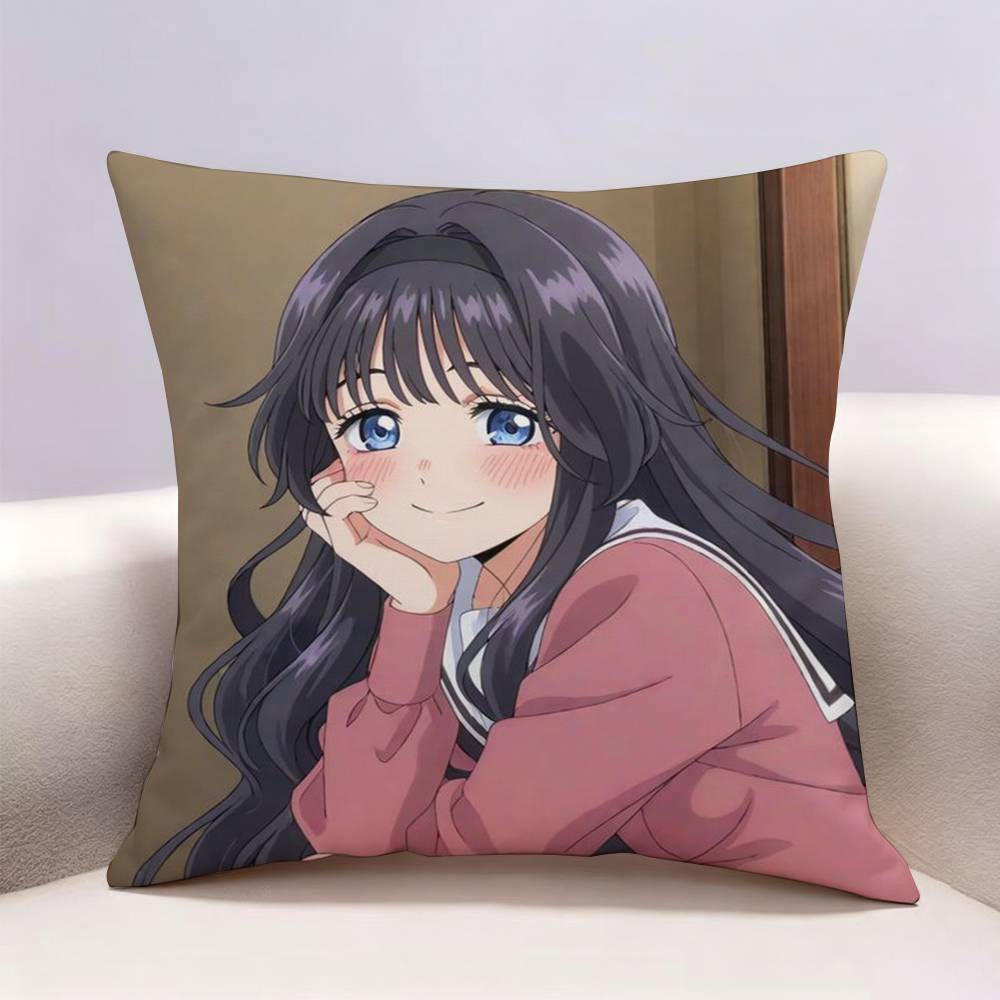 Anime KKaoruko Waguri   Doublesided print Pillow Case Pattern Printed Pillowcase For Living Room Sofa Cushion Cover