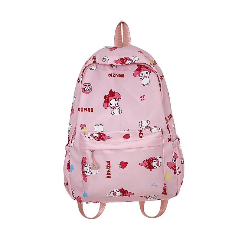 Sanrio Kuromi Nylon School Backpack With Breathable Mesh For Middle School Students Melody
