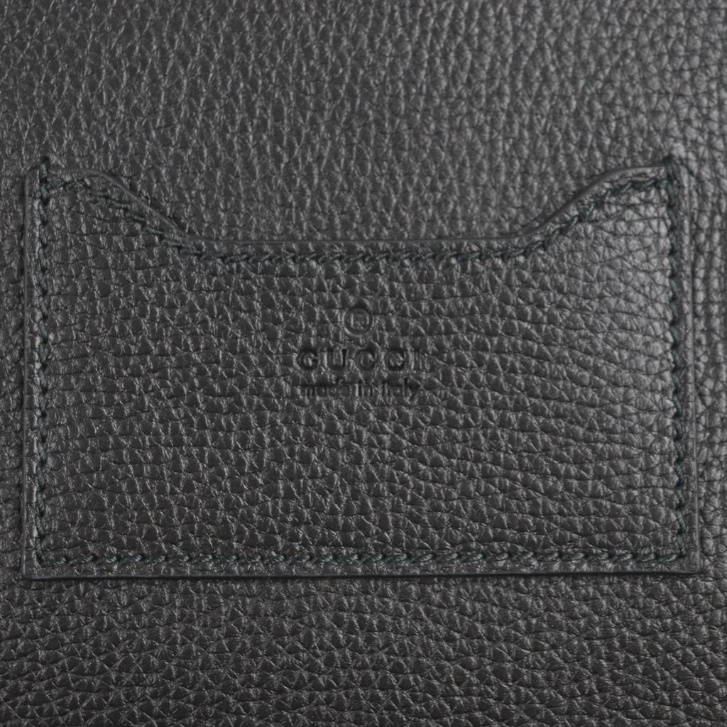 Gucci Clutch Bag Flap-type Business Case Black Leather Mens 816755 Used