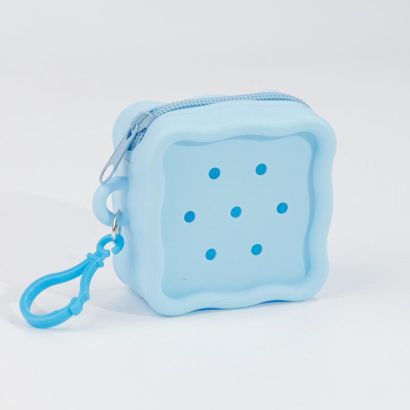 Soft Silicone Zipper Coin Purse Stain Resistant Multi Card Slot Holder Mini Money Pouch for Vacation Trips