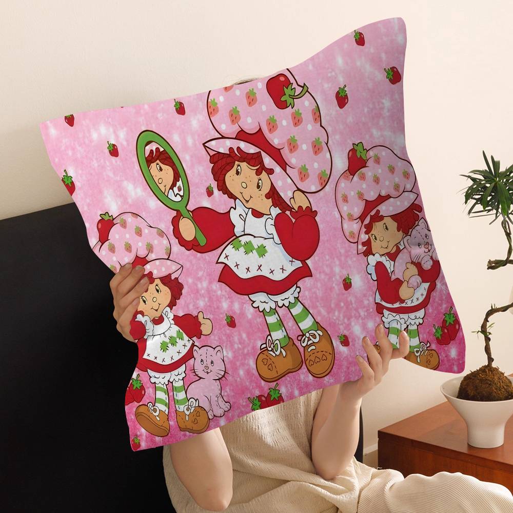 S-Strawberrys-S_Shortcakes Cushion Cover Polyester Sofa Cushions Decorative Throw Pillows Home Decoration Pillowcover