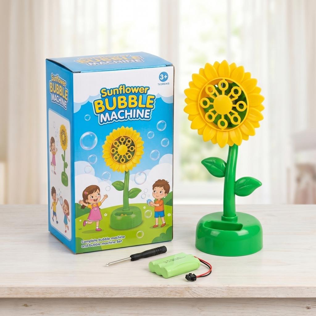 Automatic Bubble Machine with Light and Music Electric Outdoor Bubble Blower for Camping Garden Yard Fun Toy with Rechargeable Battery and Stand