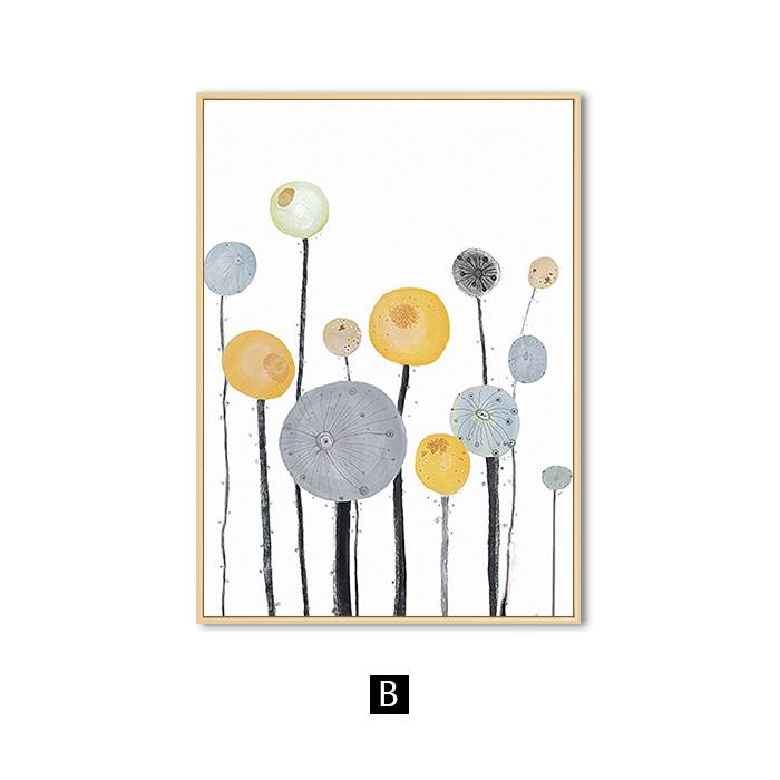 

Современные абстрактные цветы, украшение для дома, настенная живопись на холсте, плакаты на скандинавскую тему и принты, настенные панно для декора гостиной 50x70cm No Frame