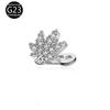 G23 F136 Titanium Zircon Flower Internal Thread Lip Stud Earring Eyebrow Ring Horseshoe Ring Dermal Anchor Skin Piercing Jewelry