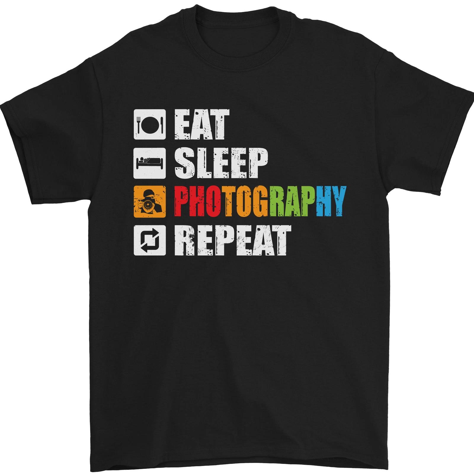 Photography Eat Sleep Photographer Funny Mens T-Shirt 100% Cotton 3XL