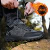 Winter Fur Warm Men's Hiking Work Shoes Anti-Skid Wear-resistant Hunting Tactical Sneakers Women Trekking Mountain Shoes