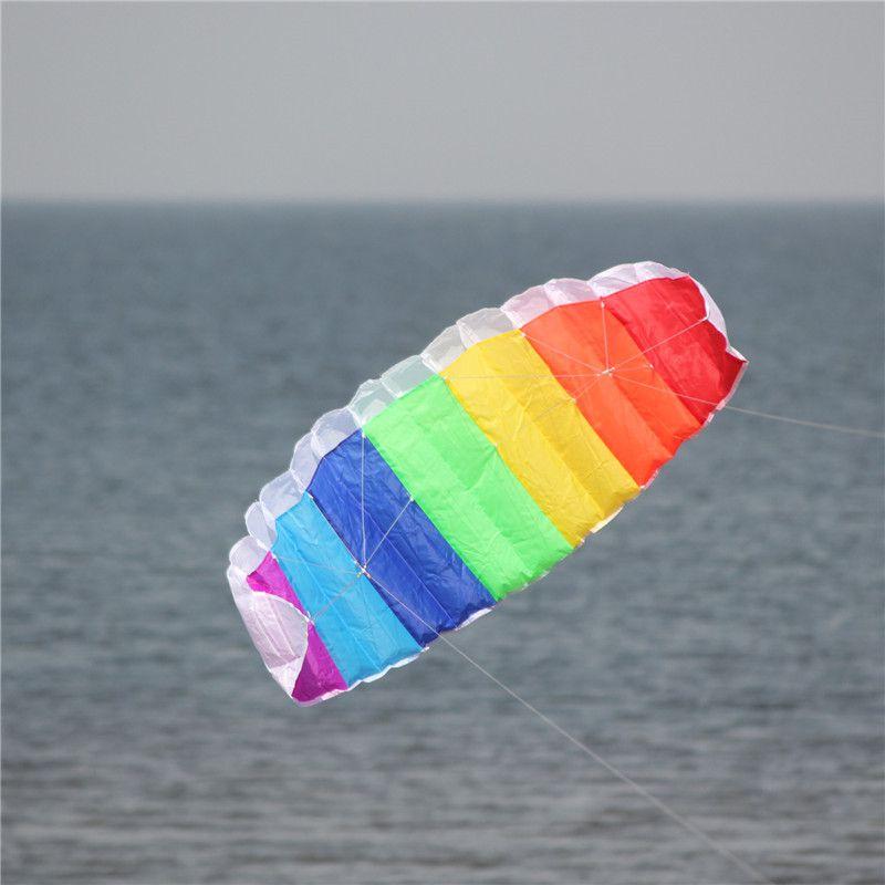 Zmeu Vibrant Curcubeu cu Linie Dublă Parapantă Acrobatică pentru Distracție și Aventură în Aer Liber