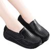 Hollow leather rocking shoes women's hole shoes thick-soled one-pedal muffin versatile casual shoes