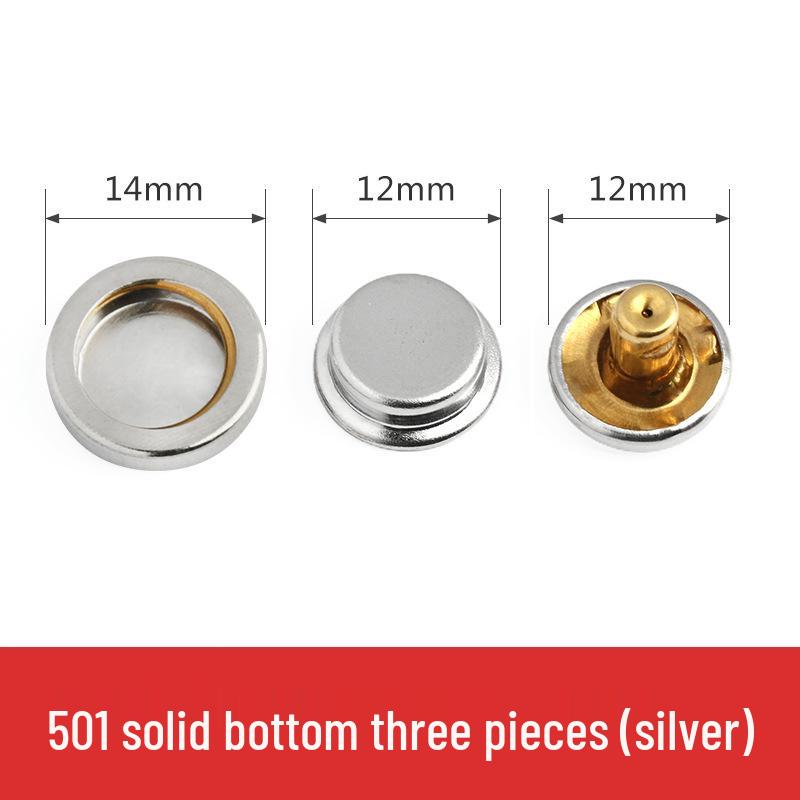 Metal Snap Buttons for Clothing: No-Sew Hidden Snap Accessories for Jackets, Studs, and Mother-Child Buttons.