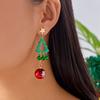 Trendy Christmas Santa Claus Snowflake Dangle Earrings for Women Xmas Tree Earring Girls New Year Jewelry Gift