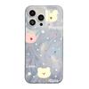 Color Polka Dot Bear Head for iPhone17promax Apple 16 Mobile Phone Case 14/13 Large Hole 15 Laser