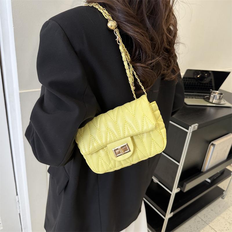 Francouzská Niche Móda Ležérní Výšivka Řetízek Jedno Rameno Crossbody Kabelka Populární Jarní Nová Podpažní Kabelka