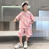 Boys Summer Tie Dye T-Shirt Tops+Shorts Pant School Kids Tracksuit Child 2PCS Outfit Workout Set