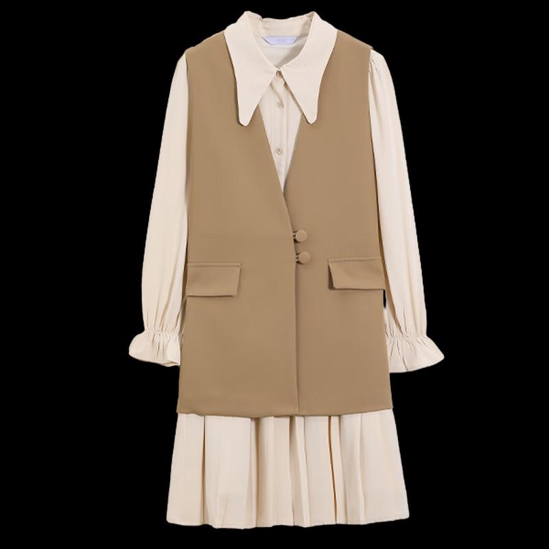 XWI Women's Elegant Autumn Skirt & Vest Set