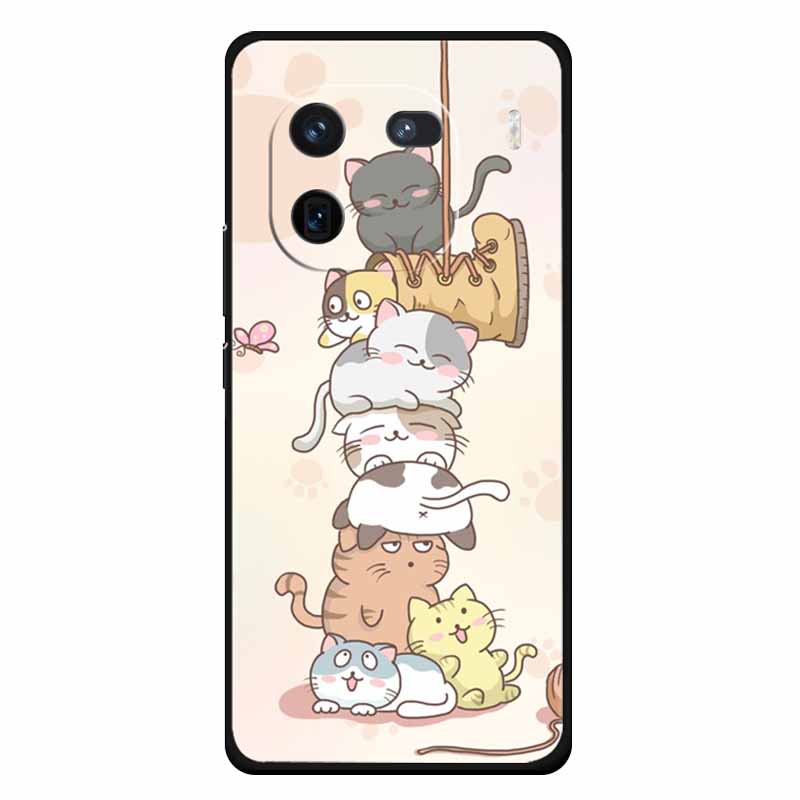 Für Vivo Iqoo 12 Hülle Weiches Silikon Katze Eule Mode Rückseitenabdeckungen für Vivo iQOO 12 Pro Hüllen Marmor Stoßfeste Handyhüllen Iqoo12
