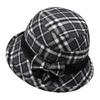 Middle-Aged Old Man Ji Mother Hat Lady Warm Thickened Foreign Gas Woolen Basin Hat Grandma Plaid Bucket Hat
