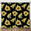 Flower Series Sunflower Digital Printing Curtain Blackout And Punching