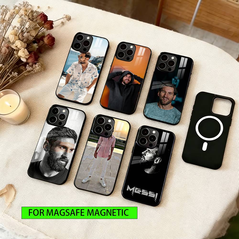 Messi Phone Case For iPhone17,16,15,14,13,12,11 Plus,Pro Magnetic with Magsafe Wireless Charging