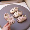 Girls Princess Hollow Toddler Shoes Summer 2025 New Baby Girl Toddler Anti-kick Sandals Children Beach Shoes